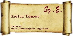 Szeicz Egmont névjegykártya